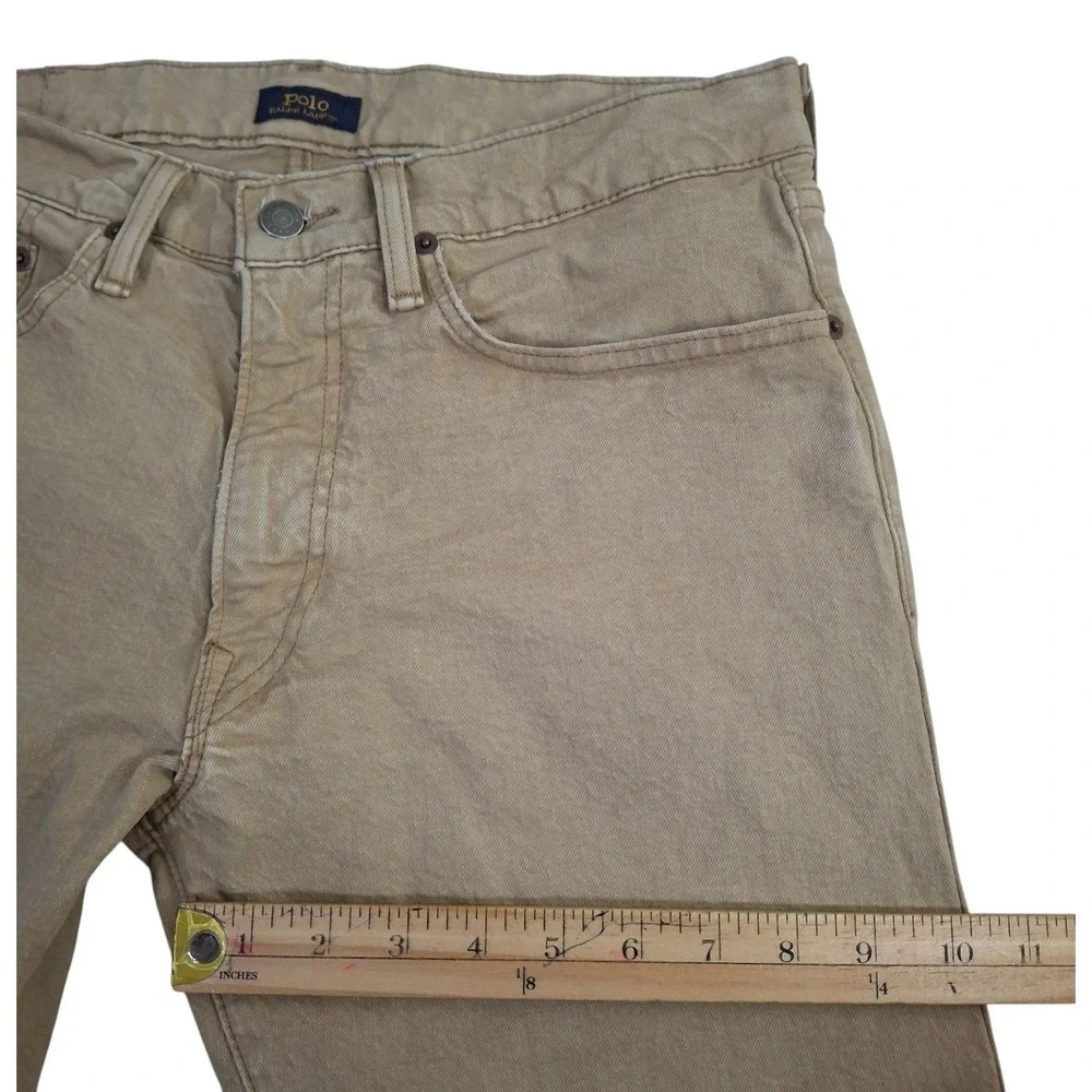 Polo Ralph Lauren Sullivan Slim Jeans Mens 32x32 Tan Khaki Stretch Pants